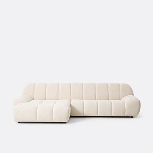 Hoekbank links, reliëfstof, Nuria