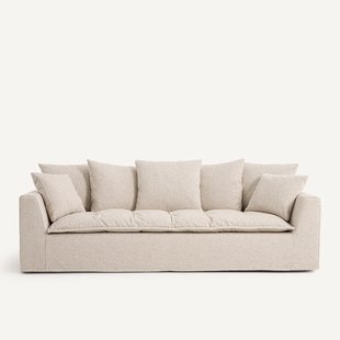 Bank van gestructureerd viscose en linnen, OTAVIA