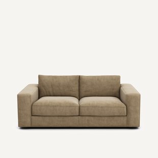 Compacte 3-zitsbank in stonewashed fluweel, SKANDER