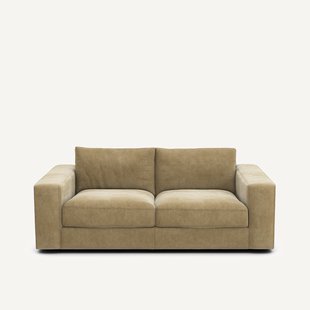 Compacte 3-zitsbank in stonewashed fluweel, SKANDER