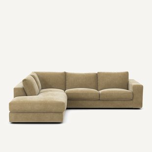 Hoekbank in stonewashed fluweel, SKANDER