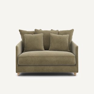 2-zits slaapbank van linnen fluweel, LAZARE