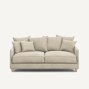 3-zits slaapbank van linnen fluweel, LAZARE