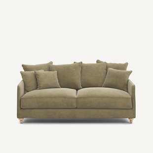 3-zits slaapbank van linnen fluweel, LAZARE