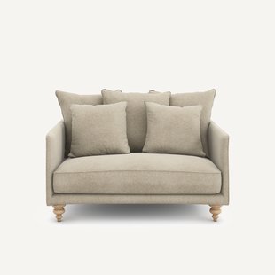 2-zits compacte bank in linnen fluweel, LAZARE