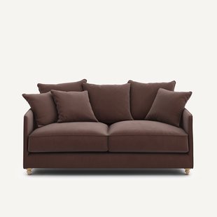 3-zits compacte slaapbank in linnen fluweel, LAZARE