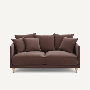 3-zits compacte zetel van linnen fluweel, LAZARE