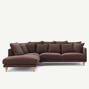 Linnen fluwelen hoekbank, LAZARE