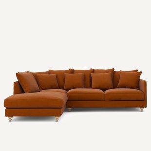 Linnen fluwelen hoekslaapbank, LAZARE