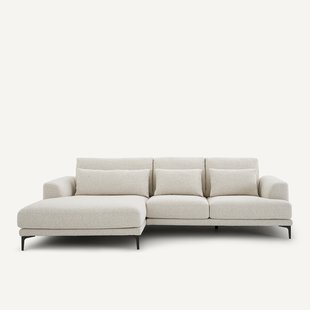 XL hoekbank links van badstof, MARSILE