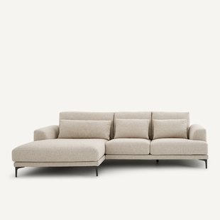 XL hoekbank links van badstof, MARSILE