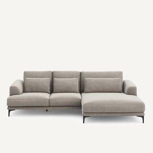 XL hoekbank rechts in chenille fluweel, MARSILE