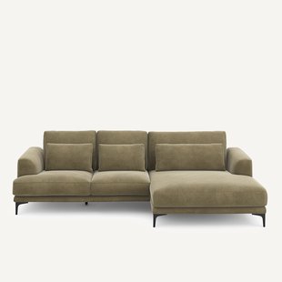 XL hoekbank rechts in linnen fluweel, MARSILE