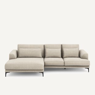 XL hoekbank links van katoen en linnen, MARSILE