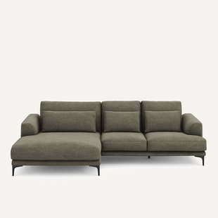 XL hoekbank links van katoen en linnen, MARSILE