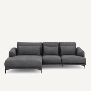 XL hoekbank links van katoen en linnen, MARSILE