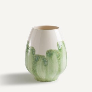 Handgeschilderde vaas van geglazuurd aardewerk, WINGA