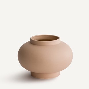 Ronde vaas van mat keramiek, LECCIA