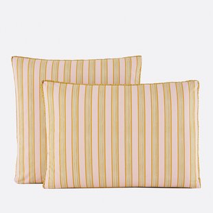 Kussensloop in perkalkatoen, gestreept, ALISON