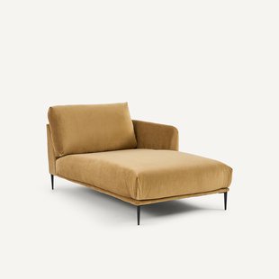 Longchair van linnen fluweel, OSCAR