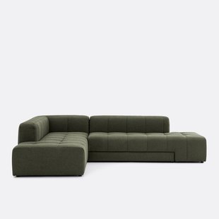 Hoekslaapbank links, fijne badstof, FANO