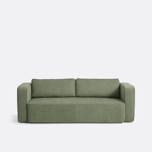 3-zitsbank, omvormbaar, met box, van fijn ribfluweel, AMEDEA