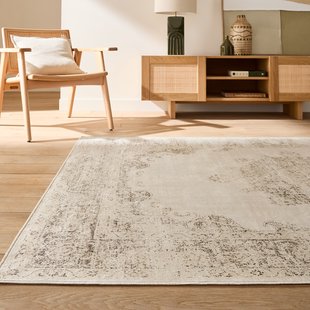 Vintage vloerkleed, bedrukt, used-effect, DIONA