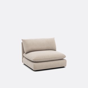 Zitelement voor modulaire sofa, in gestructureerde stof, Malo