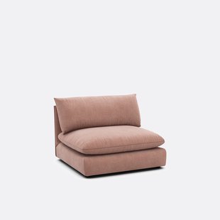 Zitelement voor modulaire sofa, in gestructureerde stof, Malo