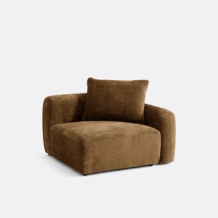 Rechthoekig element voor modulaire sofa, in jacquard chenille, AMAD