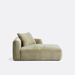 Recht longchair element, voor modulaire bank, in jacquard chenille, AMAD