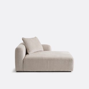 Recht longchair element, voor modulaire bank, in jacquard chenille, AMAD