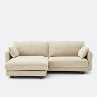 Omkeerbare hoekbank, gemêleerd polyester, EMILIO