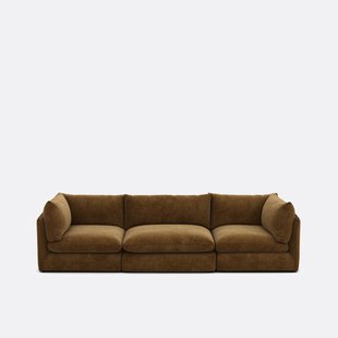 Modulaire 3-zitsbank in gemêleerd polyester, Malo