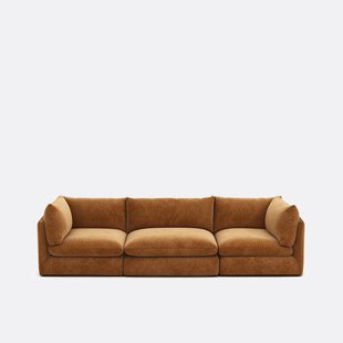 Modulaire 3-zitsbank in gemêleerd polyester, Malo