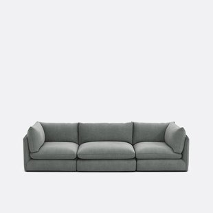 Modulaire 3-zitsbank in gestructureerde stof, Malo