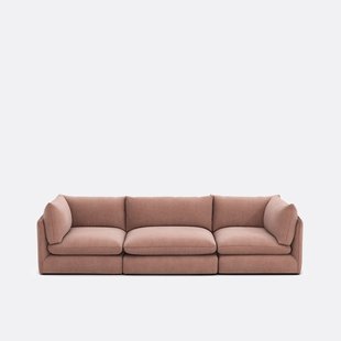 Modulaire 3-zitsbank in gestructureerde stof, Malo