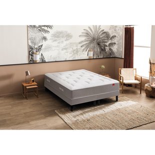 Set van pocketveringmatras met 5 zones en gestoffeerde lattenbodem, l'Etoile