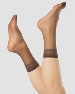 HEMA Pantysokken anti-ladder mat 15denier - 2 paar bruin (bruin)