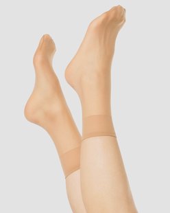 HEMA Pantysokken 15denier anti-ladder mat - 2 paar poeder (poeder)