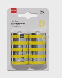 HEMA D alkaline batterijen - 2 stuks