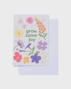 HEMA Wenskaart 'grow some joy' met zaadjes