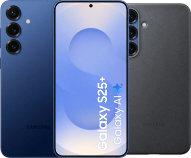 Samsung Galaxy S25 Plus 256GB Donkerblauw 5G + Samsung Kindsuit Back Cover Zwart