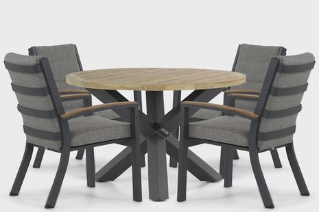 Osmen Midura/Rockville 120 cm dining tuinset 5-delig