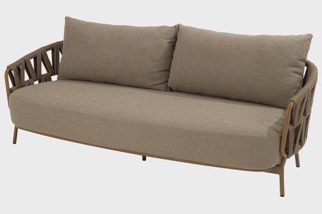 4 Seasons Biarritz 3 seater bench amber with 3 cushions