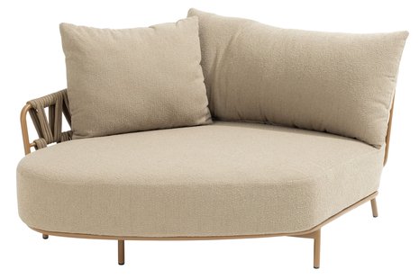 4 Seasons Biarritz chaise lounge right arm amber with 2 cushions and p