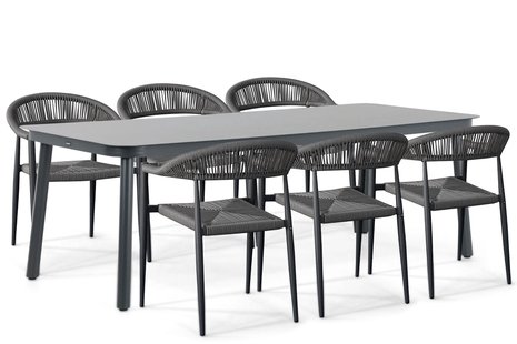 De Laan Granada/Tavano 220x90 cm dining tuinset 7-delig