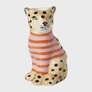 Kandelaar luipaard - multikleur - ø7x13 cm