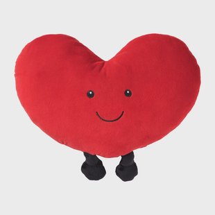 Kussen hart met beentjes - rood - 25x40 cm