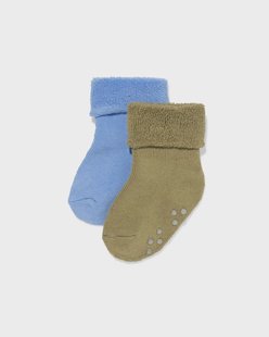 HEMA Babysokken badstof bijen - 2 paar blauw (blauw)